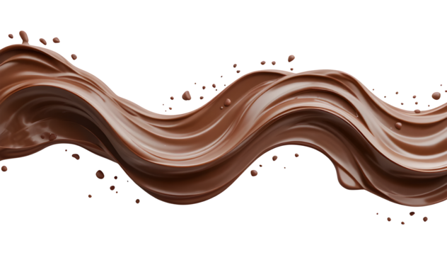 A splash of white milk chocolate and melted goodness, complete with a clipping path in this 3D illustration.