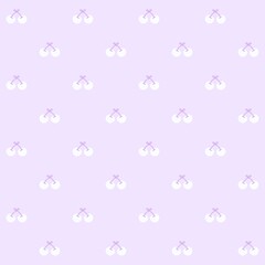 A cute pastel coquette seamless pattern featuring soft ribbons, bows, hearts, and delicate decorative elements. Perfect for gift wrapping, scrapbook paper, stationery design, textile prints, and girly