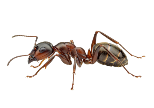 Detailed macro of an ant showcases intricate anatomy, ideal for scientific study and educational resources