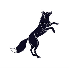 Standing Fox Silhouette Logo