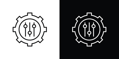 Customize icon design element. Linear style vectors