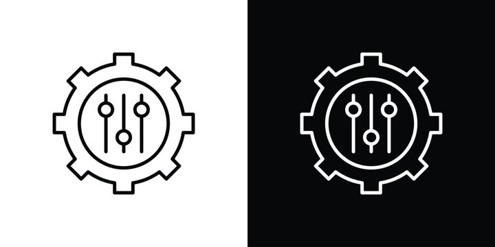 Customize icon design element. Linear style vectors