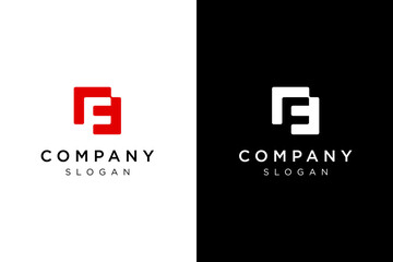 red square F logo design