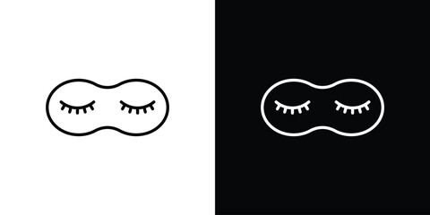 Eye mask icon design element. Linear style vectors