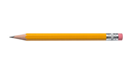 Classic yellow pencil sharp and ready for creative projects, writing, and design concepts, back to school
