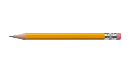 Classic yellow pencil sharp and ready for creative projects, writing, and design concepts, back to school