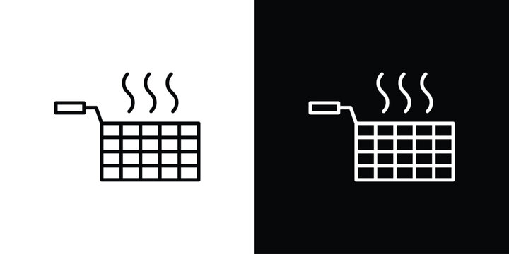 Fryer icon design element. Linear style vectors