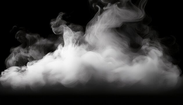 white gray stage smoke mist effect transparent isolated background cutout fog machine cloud