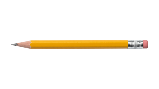 Inspire creativity with a sharp yellow pencil for art, writing, school, and office projects
