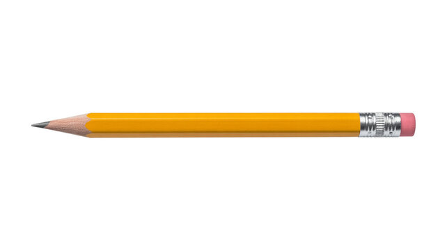 Classic yellow pencil sharp and ready for creative projects, writing, and design concepts, back to school