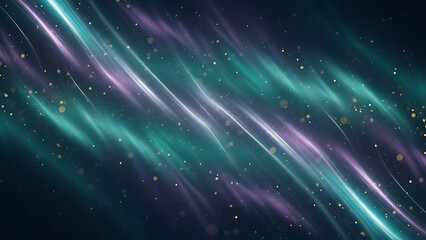 Obraz premium Abstract background with flowing light streaks and bokeh effect in teal and purple hues design