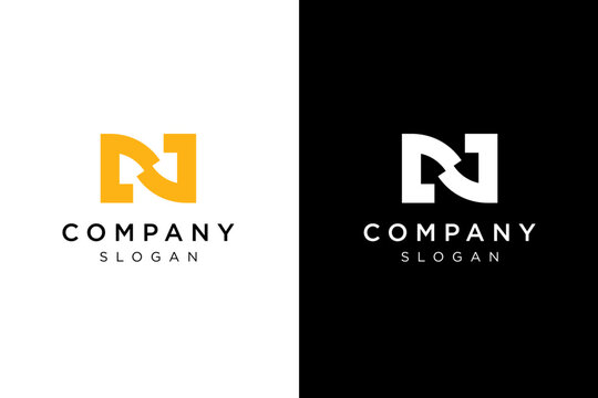 unique letter N bold design logo - Powered by Adobe