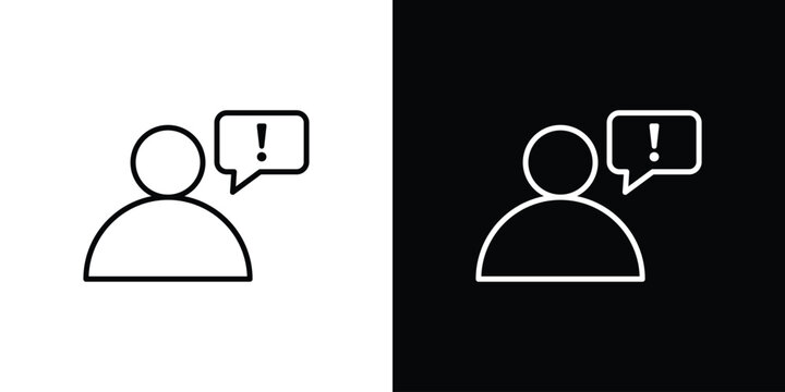 Grievance icon design element. Linear style vectors