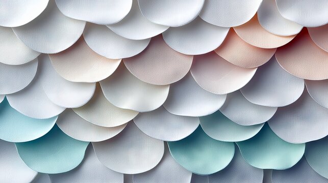 An abstract background featuring a pattern of overlapping, colorful, petal-like shapes.