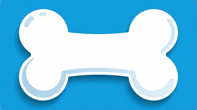 Cute Dog Bone Shaped Frame on Blue Paw Print Background. - Powered by Adobe