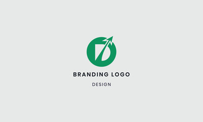 Green D Arrow Circle Abstract Logo Design