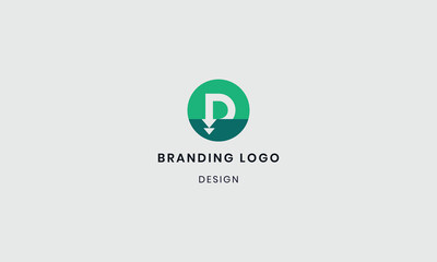 Modern Green Letter D Logo Design