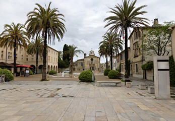 Church of the Penitent Gris with forecourt in Aigues Mortes, Camargue, Provence, France © A.Freund