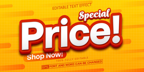 Super sale text effect, 3d promotion editable style
