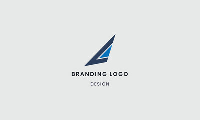 Abstract Triangle D Logo Design Concept