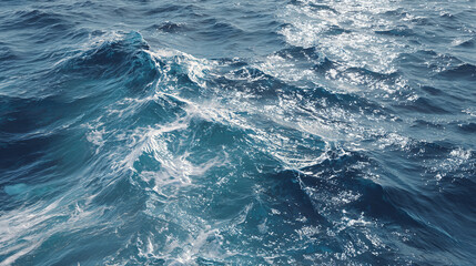 Ocean waves forming on the surface, depicting power and depth