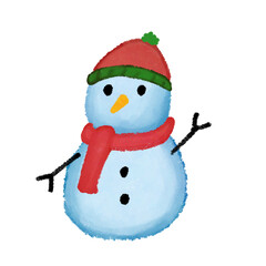snowman with red hat