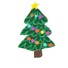christmas tree on white background