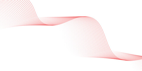 abstract creative red white flowing wave line design.