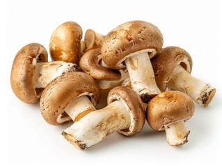 Fresh brown mushrooms gathered from the farm ready for cooking and delicious recipes