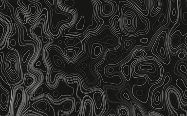 Vector abstract earth relief map seamless pattern element. conceptual elevation map. 