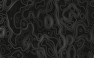 Abstract Topography line poster vector. The concept of a topographic contour geography scheme and the terrain path.	