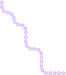 Circle route follows a line formed with bending curve structures that change direction smoothly.