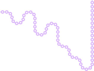 Circle alignment advances along a line shaped through progressive curve transitions.