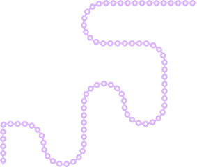 Circle set follows a trail formed by snaking curve lines that shift direction.