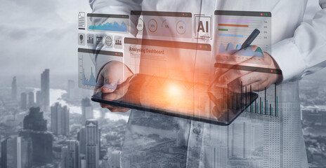 Data dashboard helps track business performance, identify trend patterns, and optimize strategic decision making for sustainable growth Parse