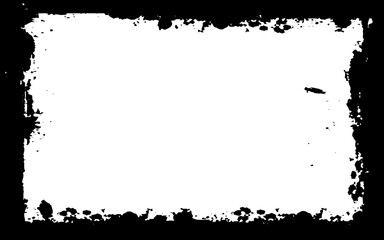 Grunge border vector texture background. Abstract frame overlay