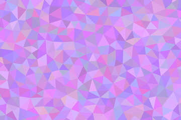 Abstract background pattern featuring a vibrant mosaic of low poly triangles in shades of purple, pink, and light blue hues