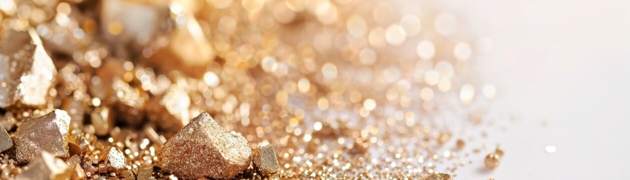 Bright gold confetti forms a lively top border, adding an energetic touch to any celebration or event. This vibrant detail enhances the atmosphere and invites joy