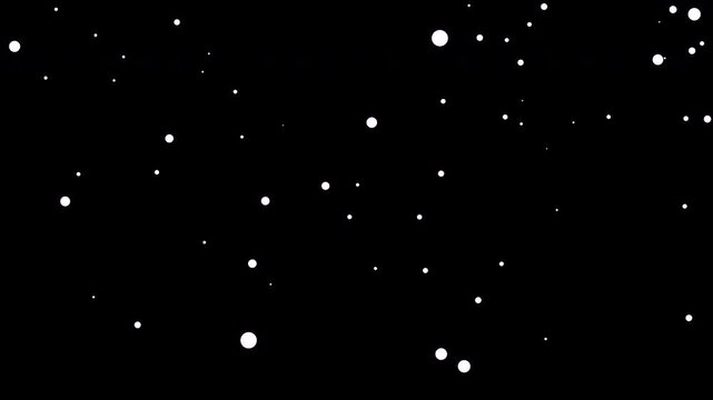4K Twirling Snowfall Overlay with Blurred Sphere Particles &ndash; Swirling Falling Snow &ndash; Winter Background &ndash; Transparent ProRes 4444 Alpha Video Effect