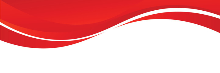 Vector red line background curve element with white space for text and message design, overlapping layers, vector