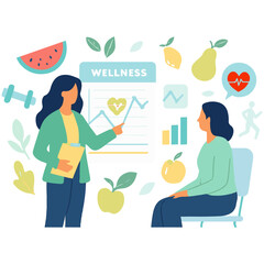 Wellness Consultation illustration vector