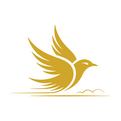 Obraz premium Bird perched branch natural beauty logo