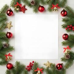 Warm Christmas Background with Sparkling Bokeh Lights and Festive Holiday Decor. AI Generative.