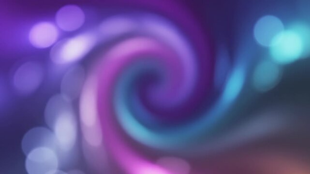 Vibrant purple and blue bokeh lights swirl creates a dynamic background for creative projects or intros with an eye catching design element