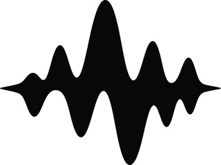 Black sound waveform silhouette