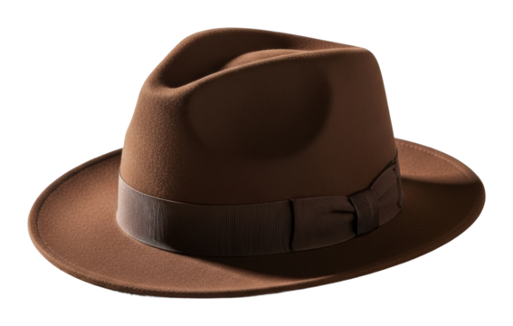 Stylish fedora hat product neutral isolated on transparent background