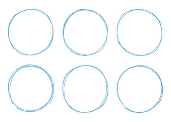 Hand-drawn circle and arrow lines – Doodle sketch elements for highlighting text, vector illustration
