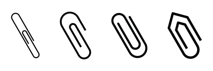 Clippers, office, attach icon vector. Paper clip icon on white background