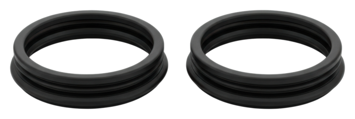 Rubber seals for industry applications workshop product isolated on transparent background