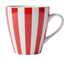 Refreshing drink served in striped mug cozy kitchen still life isolated on transparent background